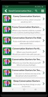 Good Conversation Starters Screenshot 1