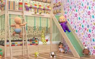 Naughty Twin Baby Simulator 3D تصوير الشاشة 1