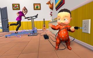 Naughty Twin Baby Simulator 3D الملصق