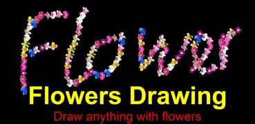 Draw by flowers - Name Paint