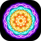 Glow Magic -Doodle Kaleidoskop Zeichen