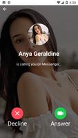 Anya Geraldine - Video Call Prank اسکرین شاٹ 1
