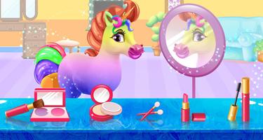 Rainbow Unicorn Makeover: Salon Rambut untuk Anak syot layar 1