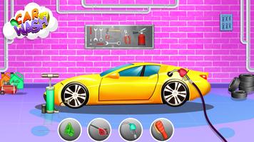 Kids Sports Car Wash Games پوسٹر