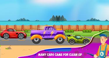 Kids sports car wash - car washing garages game captura de pantalla 3