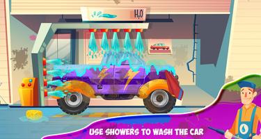 Kids sports car wash - car washing garages game screenshot 1
