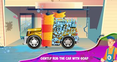 Kids sports car wash - car washing garages game скриншот 2