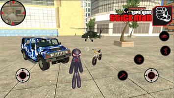Stickman Rope Hero Vegas Poster