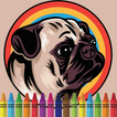 Cute Pug Coloring Book icon