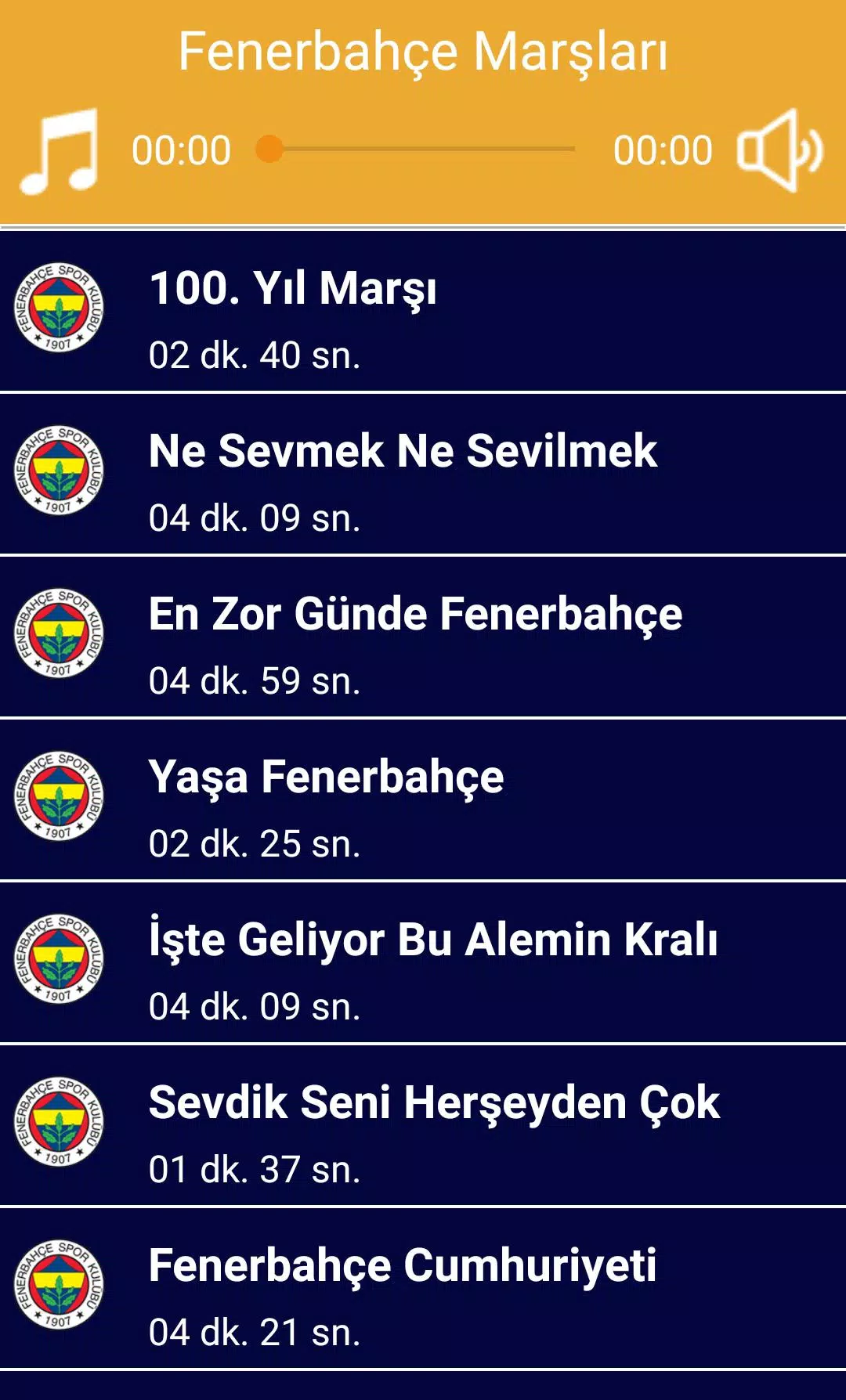 Descarga de APK de Fenerbahçe Marşları Dinle para Android