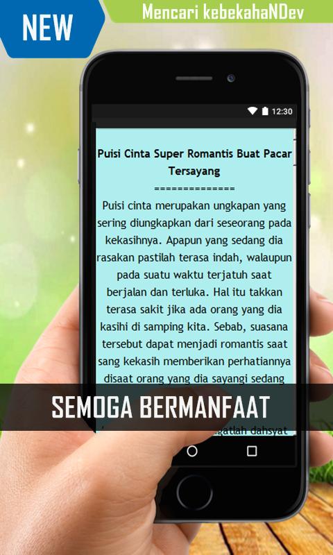 Unduh Gratis Gambar Puisi Cinta Super Romantis Buat Pacar Tersayang For Android Terupdate oleh KataCinta.Co