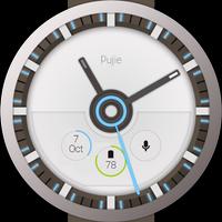 Pujie Blue - Wear Watch Face ภาพหน้าจอ 2