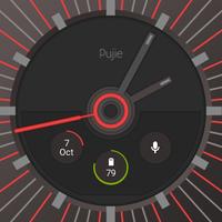 Pujie Red - Wear Watch Face ảnh chụp màn hình 3