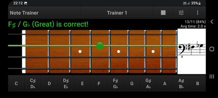 Bass Guitar Note Trainer captura de pantalla 2