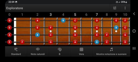 Poster Allenatore note chitarra basso