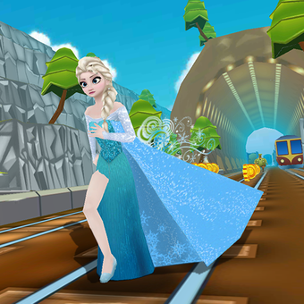 elsa running game