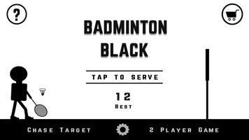 Badminton Black plakat