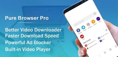 Pure Browser Pro-Ad Blocker الملصق