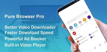 Pure Browser Pro-Ad Blocker plakat