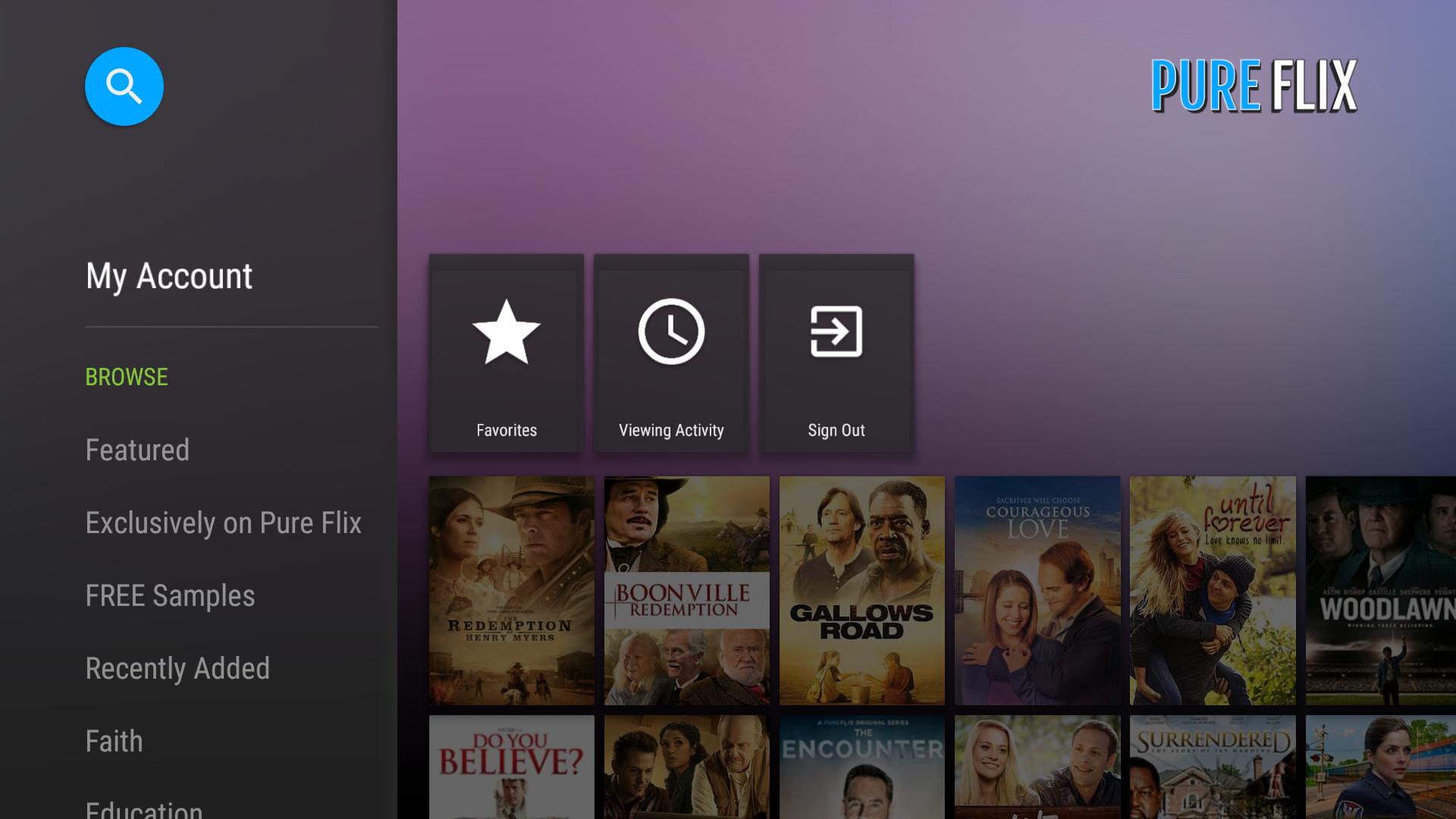 PureFlix (Android TV) for Android - APK Download