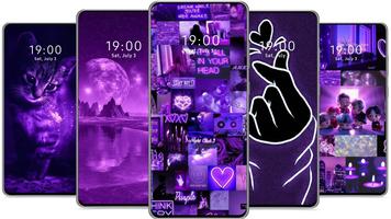 Fond d'écran violet HD Affiche