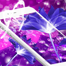 Purple Bubble Glitter Butterfly Theme APK