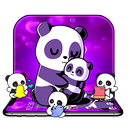 Purple Cute Panda Theme APK