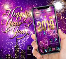 Happy New Year 2019 theme poster