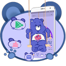 Purple Kawaii Rainbow Bear Theme APK