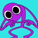 Purple Rainbow Friend coloring APK