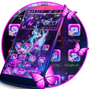 Purple Shiny Dreamy Buterfiles Theme-APK