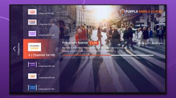 Purple Simple - IPTV Player imagem de tela 1