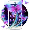 Thème violet papillon APK