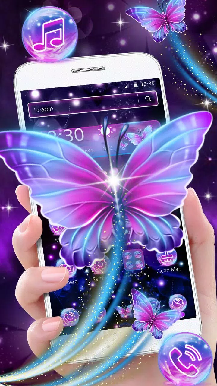 Purple neon butterfly theme APK for Android Download Purple neon butterfly theme APK for Android Download