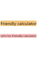 Friendly calculator poster