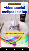 video tutorial folded cloth / napkin poster