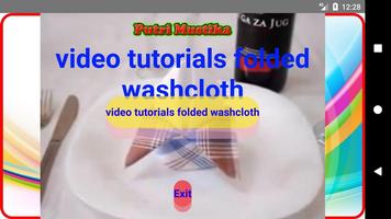 video tutorial folded cloth / napkin syot layar 2