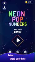 Neon Pop Numbers Affiche