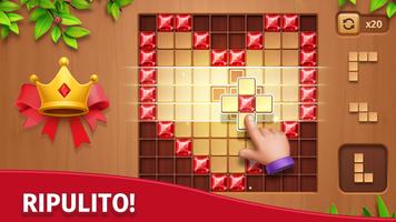 Poster Cube Block - Gioco Puzzle Wood