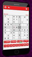 Sudoku Red: free classic sudoku puzzles game capture d'écran 1