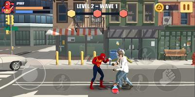 Super Hero City Fighter - Spider Street Fight captura de pantalla 2