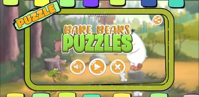 Bare Bears Cartoon Puzzle โปสเตอร์