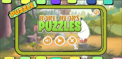 Bare Bears Cartoon Puzzle Affiche