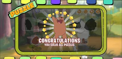 Bare Bears Cartoon Puzzle capture d'écran 3