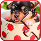 Netter Hunde Puzzle Spiele Zeichen