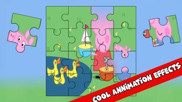 Pepa and Pig Jigsaw Puzzle Game تصوير الشاشة 1