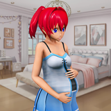 Anime Pregnant Mom Life 3D icône