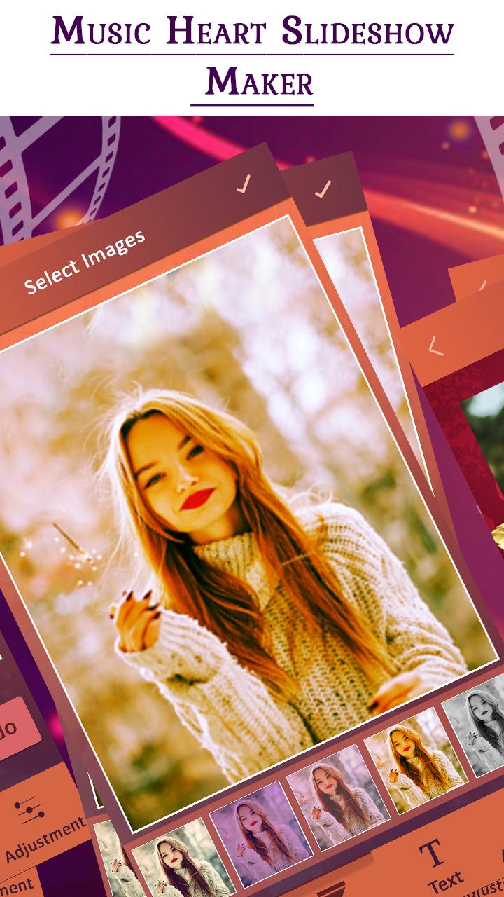 Android 用の Music Heart Slideshow Maker Apk をダウンロード