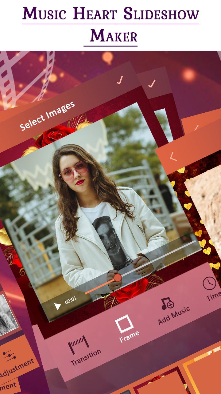 Android 用の Music Heart Slideshow Maker Apk をダウンロード