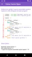 PYTHON-3 YAZILIM ÖĞREN تصوير الشاشة 3